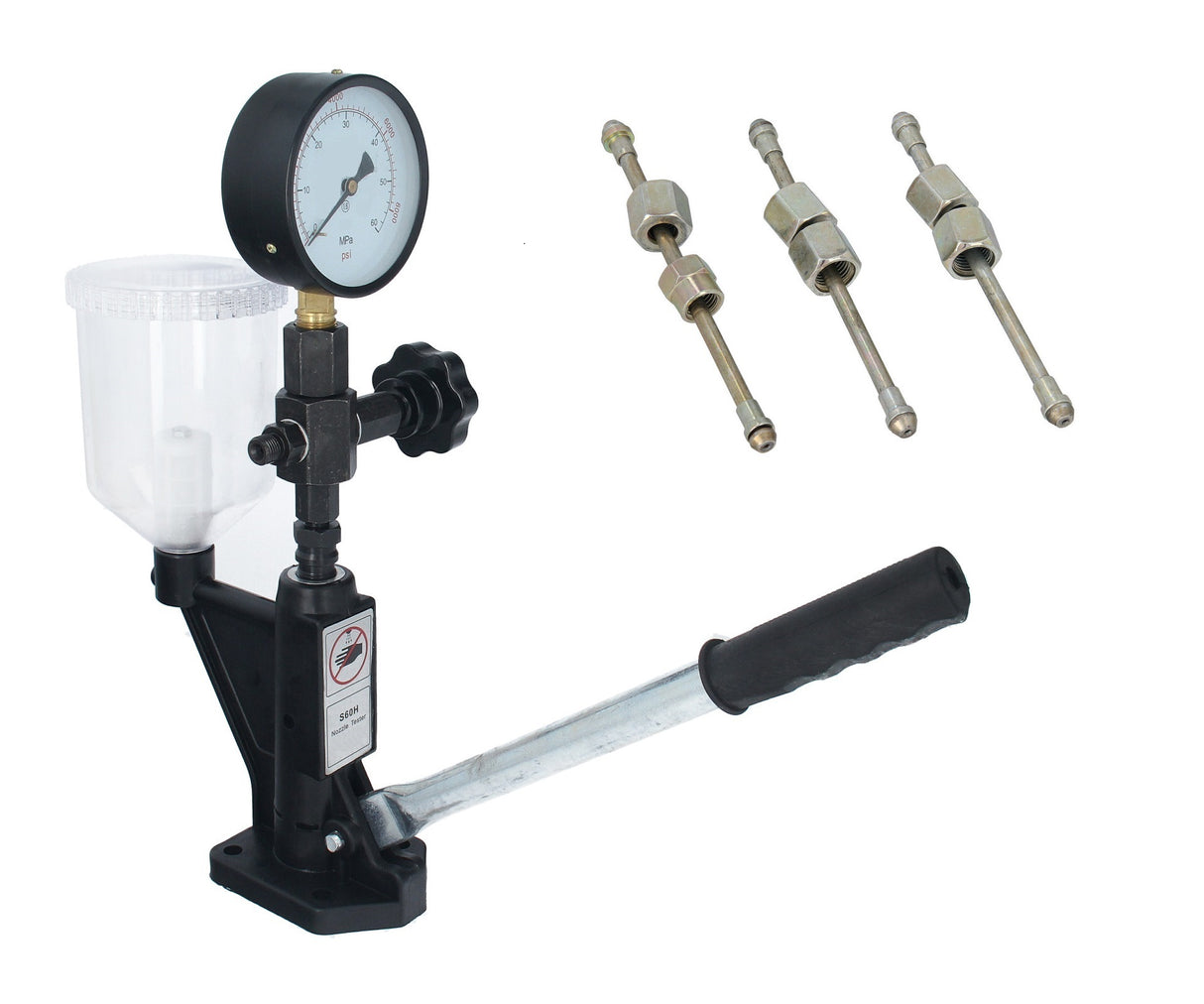 Diesel Einspritzdüsen Tester Prüfgerät Abdrückgerät Injektor Manometer 600 bar