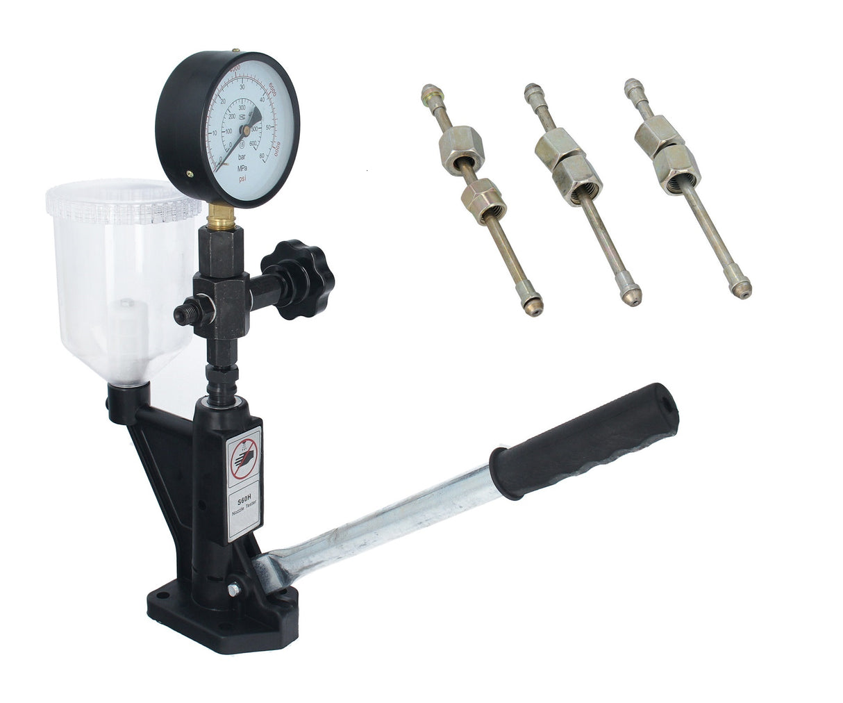 Diesel Einspritzdüsen Tester Prüfgerät Abdrückgerät Injektor Manometer 600 bar
