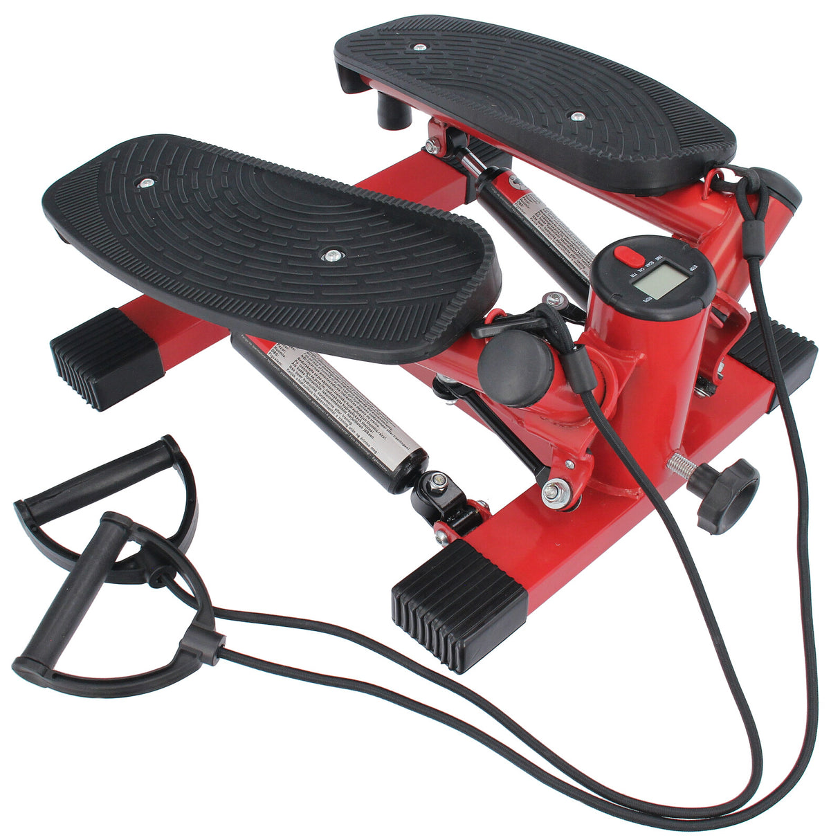 Swing Side Stepper con computer, pedali regolabili ed espansori per fitness sportivo