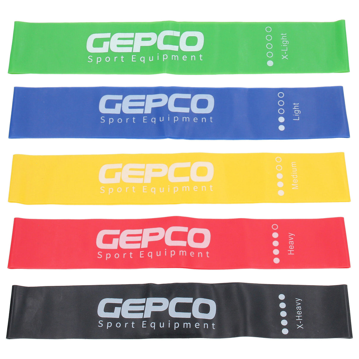 5 SET Fitnessbänder Fitnessband Sport Widerstandsband Gummiband Gymnastikband