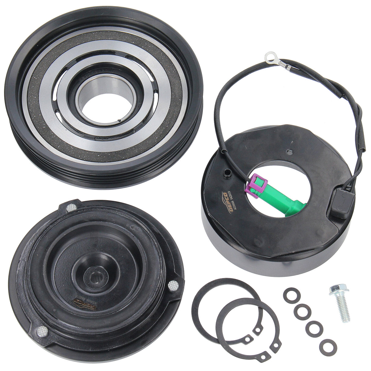 Magnetkupplung klimakompresora z cewką i kołem pasowym do Audi A4, Skoda i VW Passat