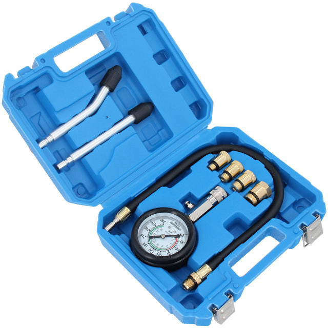 SET di 8 pezzi per tester di compressione, misuratore di compressione, motore a benzina
