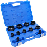 Set speciale 11 pezzi per smontare e serrare dadi scanalati da 22 a 75 mm, chiave 1/2"
