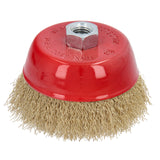 3/5/10-tlg Topfbürste Drahtbürste Ø 100mm M14 Flex Winkelschleifer Messing besch