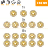 Disco abrasivo diamantato professionale Turbo Disco abrasivo Tazza Mola per massetto in cemento Ø 80mm
