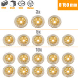 Disco abrasivo diamantato professionale Turbo Disco abrasivo Tazza Mola per massetto in cemento Ø 150mm