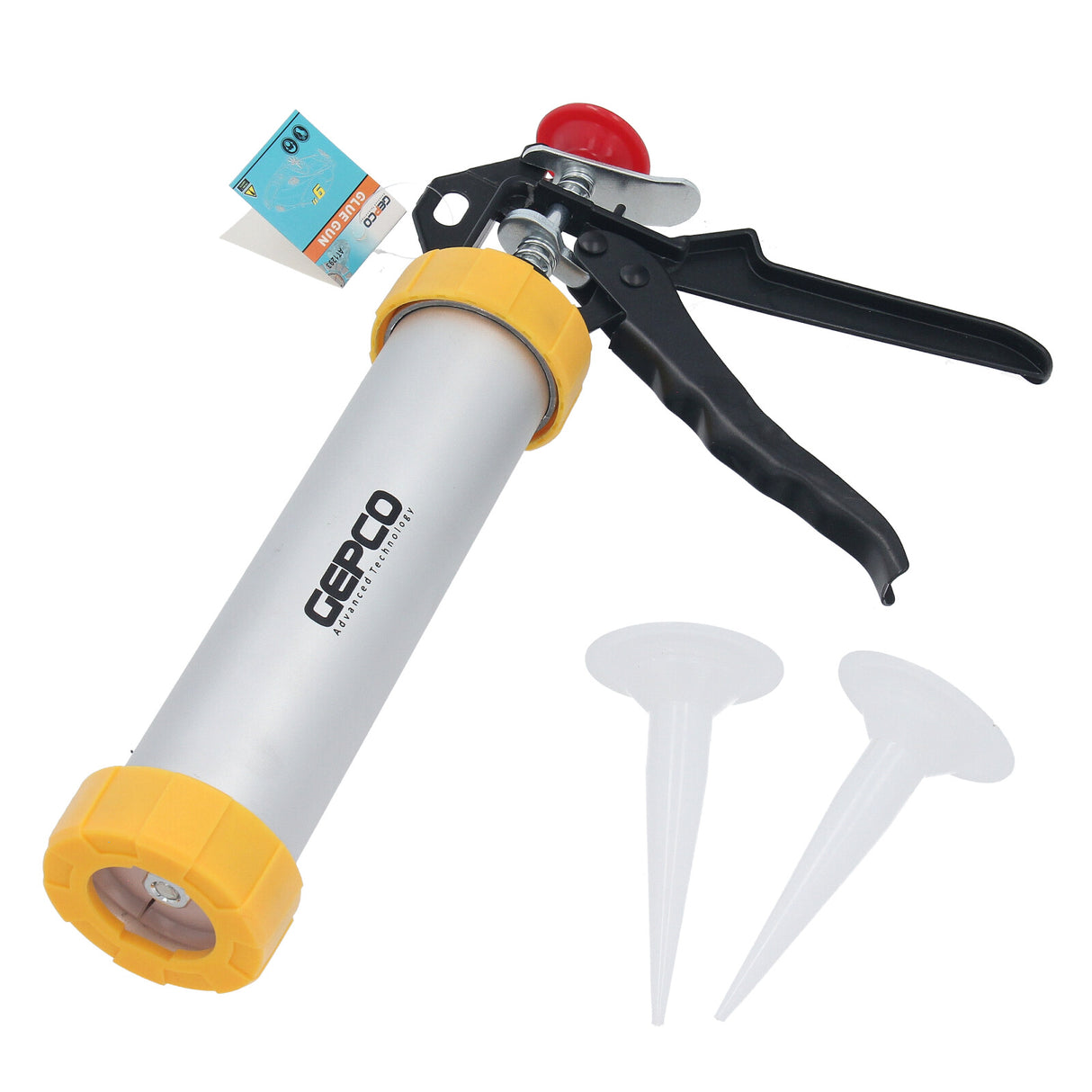 Pistolet do fug, zapraw i silikonu 300+600 ml z trzema dyszami