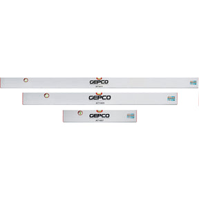 GEPCO Riga da Muratore 3pz Set 60-120-180 cm Alu - 2 Livelle a Bolla