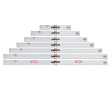 GEPCO Riga da Muratore 60 - 200cm Alluminio - 2 Livelle a Bolla