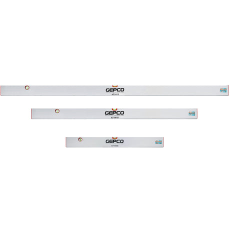 GEPCO Riga da Muratore 3pz Set 100-150-200 cm Alu  - 2 Livelle a Bolla