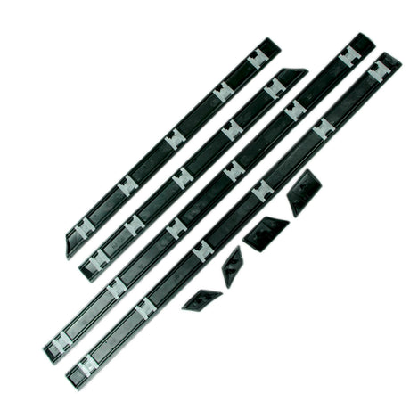 VW Golf 3 Zierleisten Türleisten (2/3) - Detailansicht, schwarz.